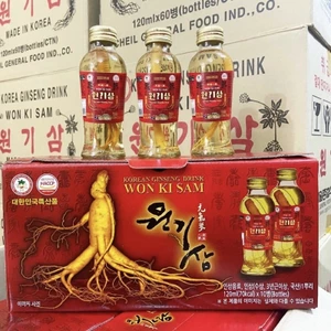 Nước nhân sâm Hàn Quốc có củ Won Ki Sam (Hộp 10 chai)
