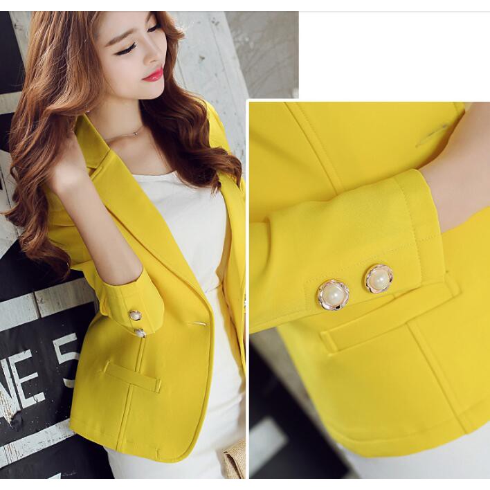 Áo Blazer Nữ Tay Dài Nút Đơn Thu Đông Văn Phòng Nữ Công Sở Áo Khoác Ngoài