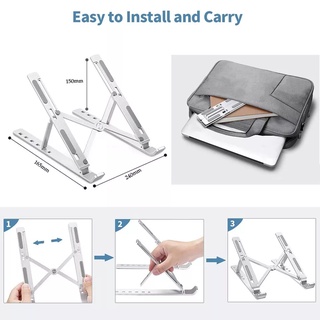 Giá đỡ laptop nhôm có thể gấp gọn loại tốt  có kèm túi đựng- Linh kiện máy tính khác - dụng cụ hỗ trợ laptop
