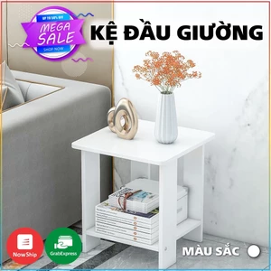 Kệ gỗ bàn trà trang trí kệ trang trí để đầu giường kích thước 40X40cm dễ dàng lắp ghép