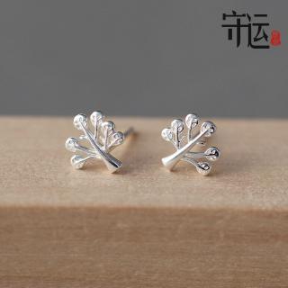 Bông Tai Mạ Bạc 925 Hình Cây Cổ Điển Cho Nữ
