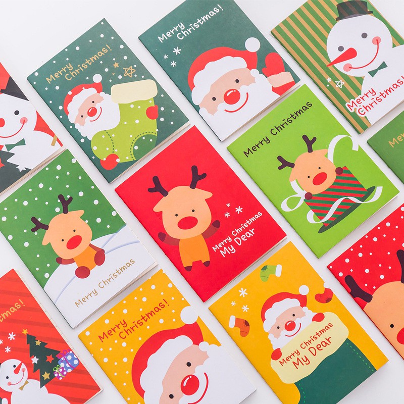 📒 COMBO 3 SỔ VỞ CẦM TAY MINI NOEL DỄ THƯƠNG – 20 TRANG 🎄🎁