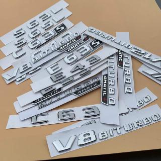 Mercedes Benz C-class E-class S-class sửa đổi AMG logo xe biển hiệu C43 C63 E43 e63s biển báo đuôi sau s65l nhãn dán thân xe