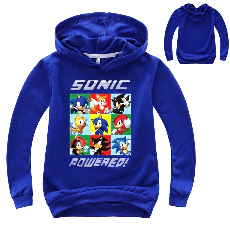 Áo Hoodie Cotton trẻ em Sonic the Hedgehog Áo khoác trẻ em Áo khoác ngoài trẻ em