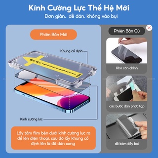 Kính Cường Lực Màn Hình iPhone 17 Pro Max Popkon Fit Glass Kèm Khung Dán