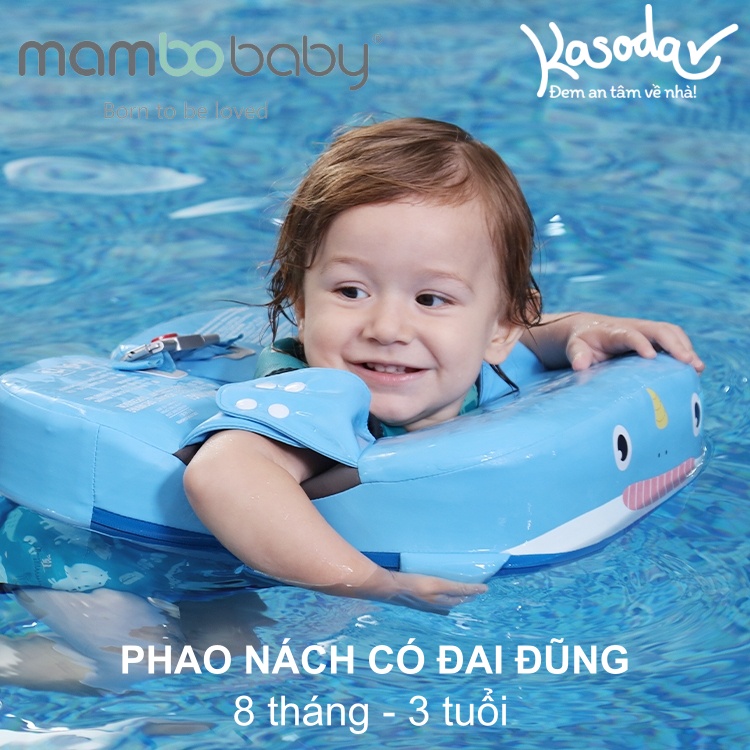 Phao bơi không bơm hơi cho bé từ 8 tháng 1 2 3 4 tuổi phao tập bơi chống lật Mambobaby