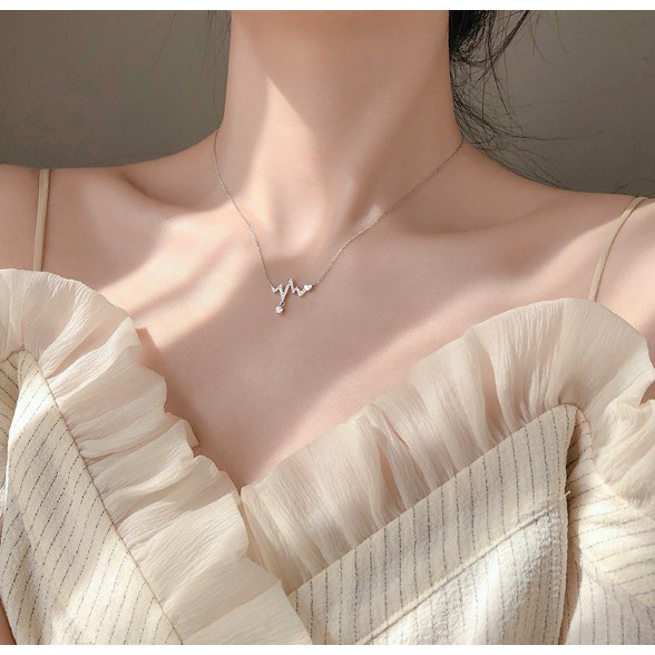 Ảnh Dây chuyền bạc Nhịp Tim, Dây chuyền Tiệm bạc 21Centimeters 3