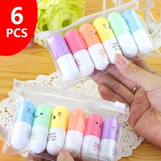 Set 6 Bút Dạ Quang Nhiều Màu Khác Nhau Cho Trẻ Em