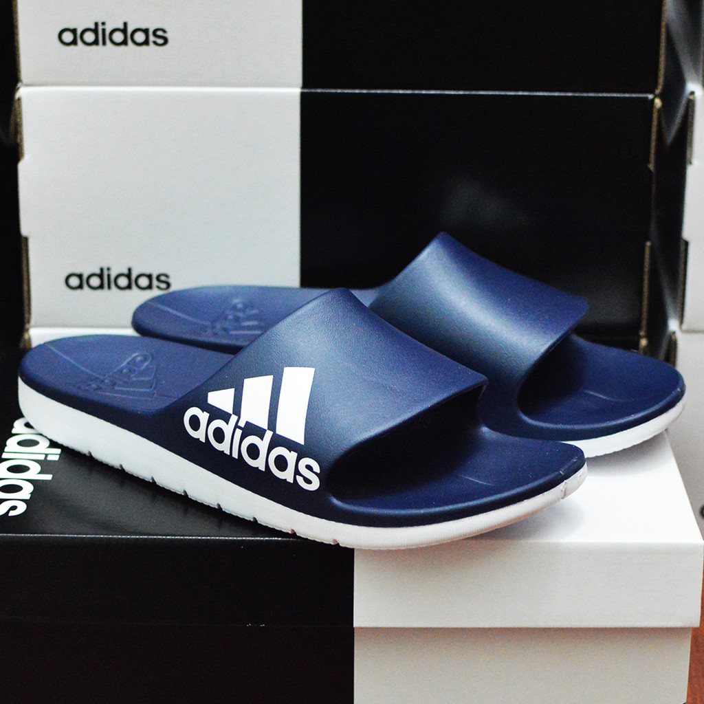 Adidas aqualette cf navy 2025 blue slippers