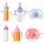 VVDZA Magic Chai sữa búp bê 18 inch Phụ kiện búp bê dễ thương Chai nước ép