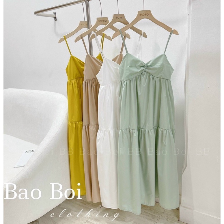 Váy hai dây dáng maxi tầng siêu xinh