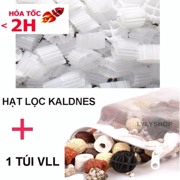 Hạt Kaldnes vật liệu lọc nước hồ cá, bể cá cảnh (100gr) tặng 1 túi đựng Vật Liệu Lọc bể cá