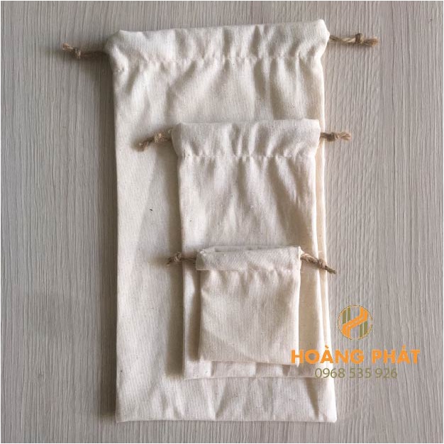Túi dây rút vải canvas mỏng 190gsm dây dừa/dây cotton | Shopee Việt Nam