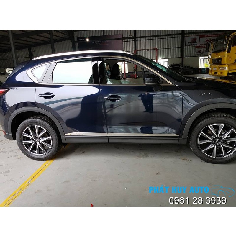 Nẹp sườn trang trí xe Mazda Cx5 2018-2022, Chất liệu nhựa ABS crom cao cấp,Mẫu bản to