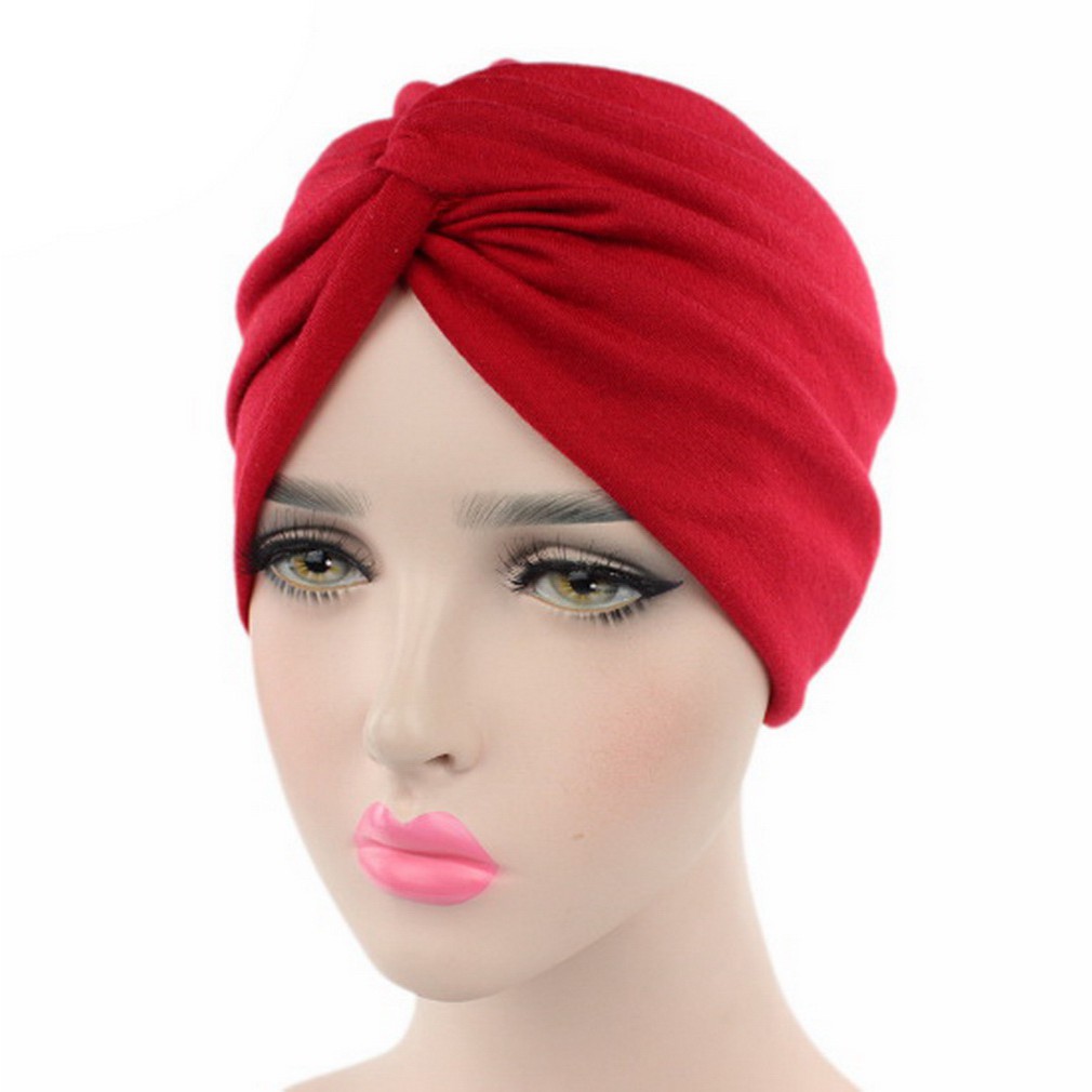 Cotton Cross Indian Beanie Cap Chemo Hat Khăn xếp ngủ cho bệnh nhân ung thư
