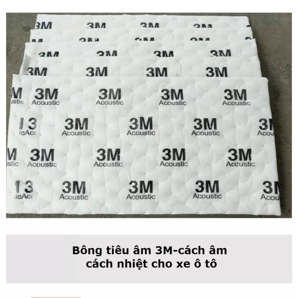 Bông cách âm 3M chống ồn cách âm cho ô tô khổ lớn 80x50 cm, Hàng nhập khẩu