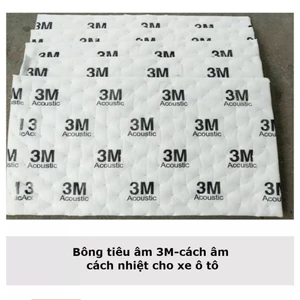 Bông cách âm 3M chống ồn cách âm cho ô tô khổ lớn 80x50 cm, Hàng nhập khẩu