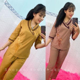 Đồ Lam Đi Chùa # Tim Bầu # Đồ Bộ Nữ # Quần Áo