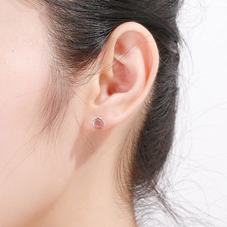 ❤ Bông tai pha lê dâu tây cổ điển sang trọng nhẹ nhàng Nữ Hàn Quốc đơn giản Bông tai mèo Mini trang sức