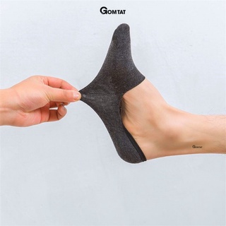 [MUA 10 TẶNG 2] Combo 10 đôi tất nam mang giày lười GOMTAT, vớ mùa hè có đệm chống tuột gót - TAT-LUOI-02