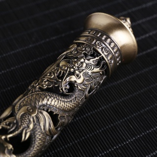 JOJO Cổ Vintage Đồng Dọc Dính Cho Đốt Rỗng Ra Khắc Rồng Phượng Tháp Kim Loại Bắt Lư Hương