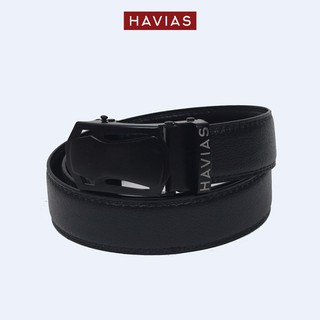 Dây lưng nam da thật cao cấp Metal HAVIAS mạnh mẽ, nam tính kèm mặt khoá hình tấm khiên chắc chắn