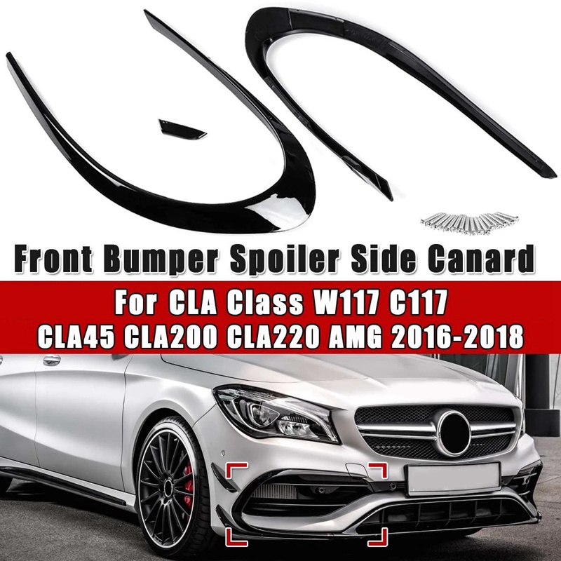 Cản Trước Ô Tô Bên Sương Mù Bộ Chia Spoiler Cho CLA Class W117 C117 CLA45 CLA200 CLA220 2016-2018