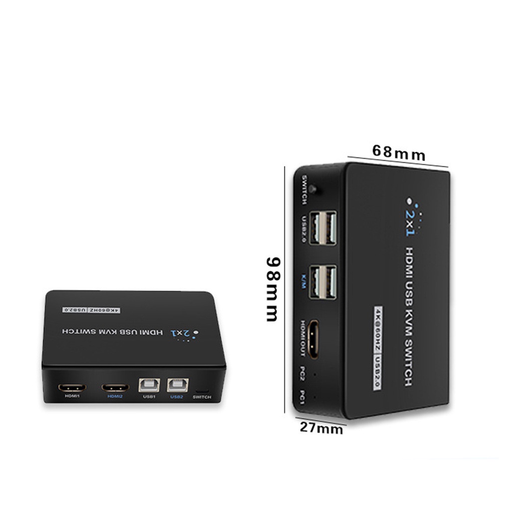 [Lzdjhyke1] Kết nối bàn phím & chuột hỗ trợ chuyển đổi KVM và 4K @ 60Hz USB 2.0