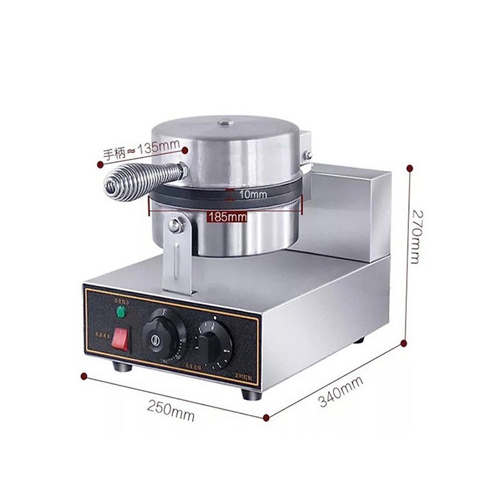 Máy làm bánh tổ ong công nghiệp 1200W gia nhiệt kép, chống dính teflon siêu bền