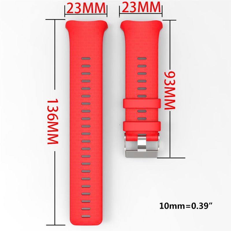 Redbaiaa1 Dây Đeo Silica Cho POLAR Vantage V Bền Đồng Hồ Thông Minh Thời Trang Dây Đeo Tay Mềm