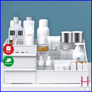 Kệ đựng mỹ phẩm,khay để đồ trang điểm nhựa 3 tầng 5 ngăn có hộp ngăn kéo tiện lợi { H }