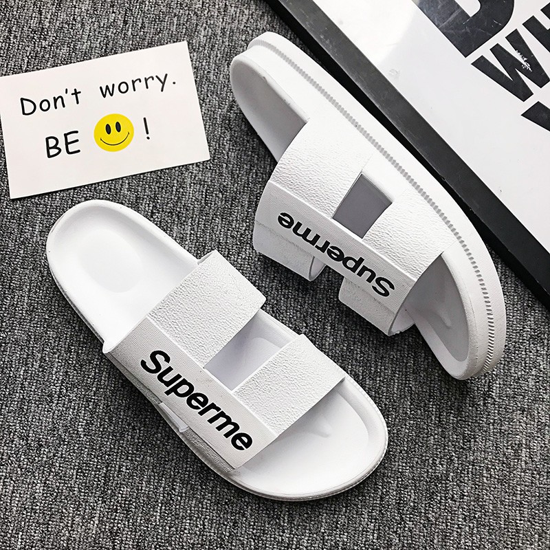 Selipar lelaki Nam Sandal Mùa Hè Superme Dép Ngoài Trời Dép Đi Trong Nhà Chống Trơn Trượt Giày