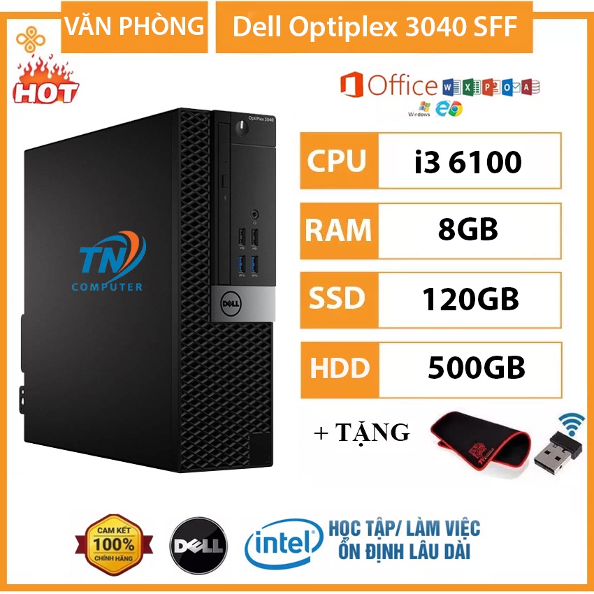 Case Máy Tính Để Bàn Dell Optiplex 3040 SFF Core i3 6100, Ram 8GB SSD ...