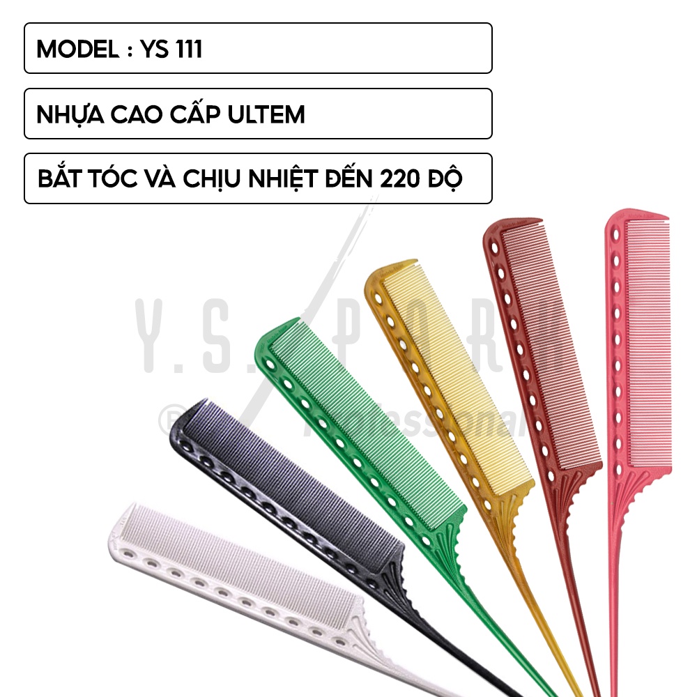 Ảnh Lược uốn nhuộm chuyên nghiệp YS PARK YS-111 chịu nhiệt có đuôi nhọn kèm gai - Hàng chính hãng Made in Japan 2