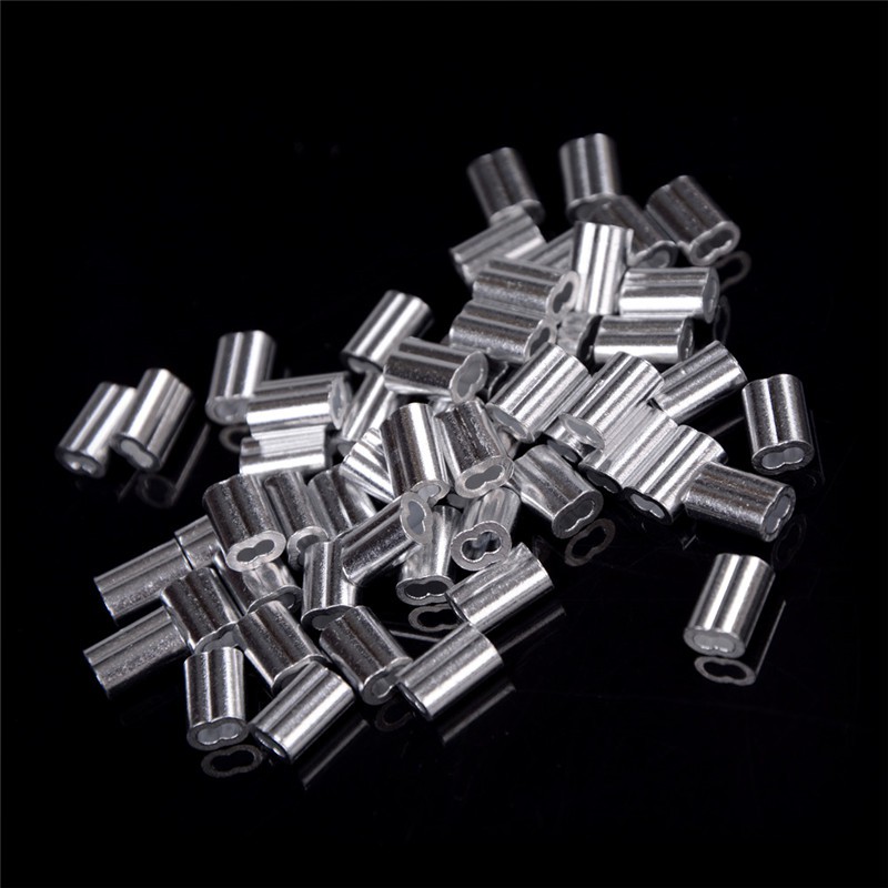 Set 50 ống kẹp dây cáp 1.5mm bằng nhôm chất lượng cao