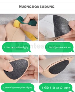 Cặp miếng dán đế chống trượt, chống mòn đế giày cao gót, giày công sở... DANCG03