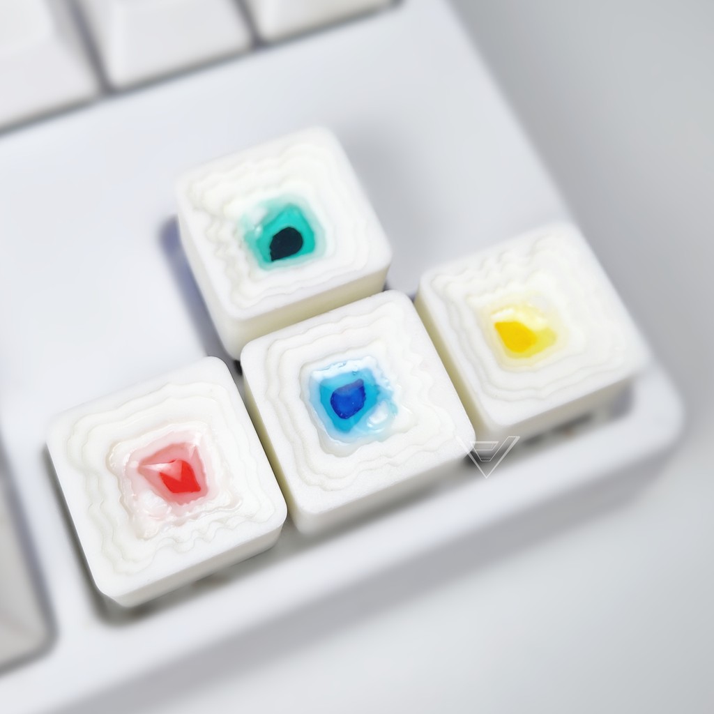 Keycap artisan Abyss xuyên led cực đẹp, thành keycap dày dặn, lắp cho bàn phím cơ | BigBuy360 - bigbuy360.vn