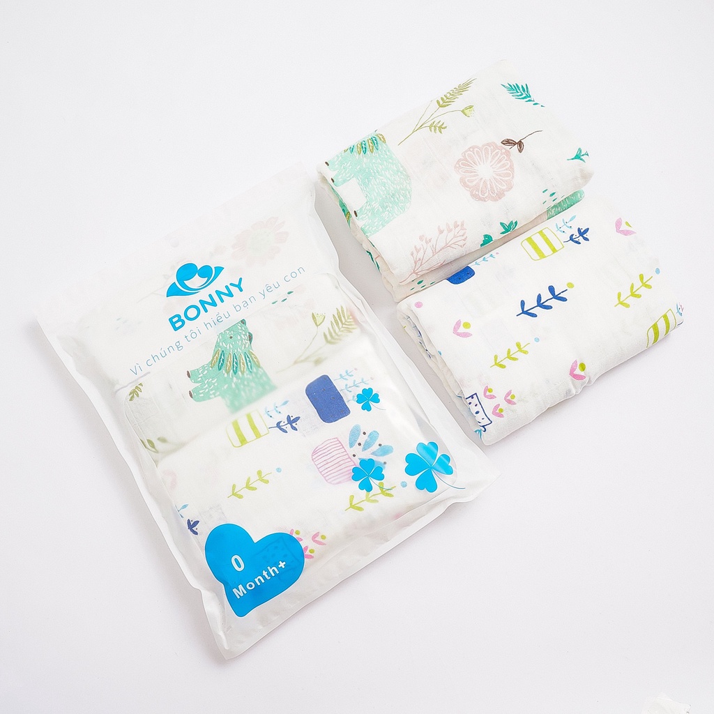 Ảnh Set 2 Khăn Tắm BONNY 2 Lớp Sợi Tre Mềm Mịn, Thấm Hút Rất Tốt, Dễ Giặt, Mau Khô (KT: 1m1x1m2) 4