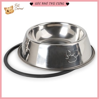 [Siêu bền] Bát ăn Inox cho chó mèo, có đế cao su chống trơn trượt