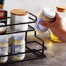 ⭐ SALE ⭐Kệ đựng gia vị 2 Tầng kèm phụ kiện siêu tiện dụng, phủ sơn tĩnh điện