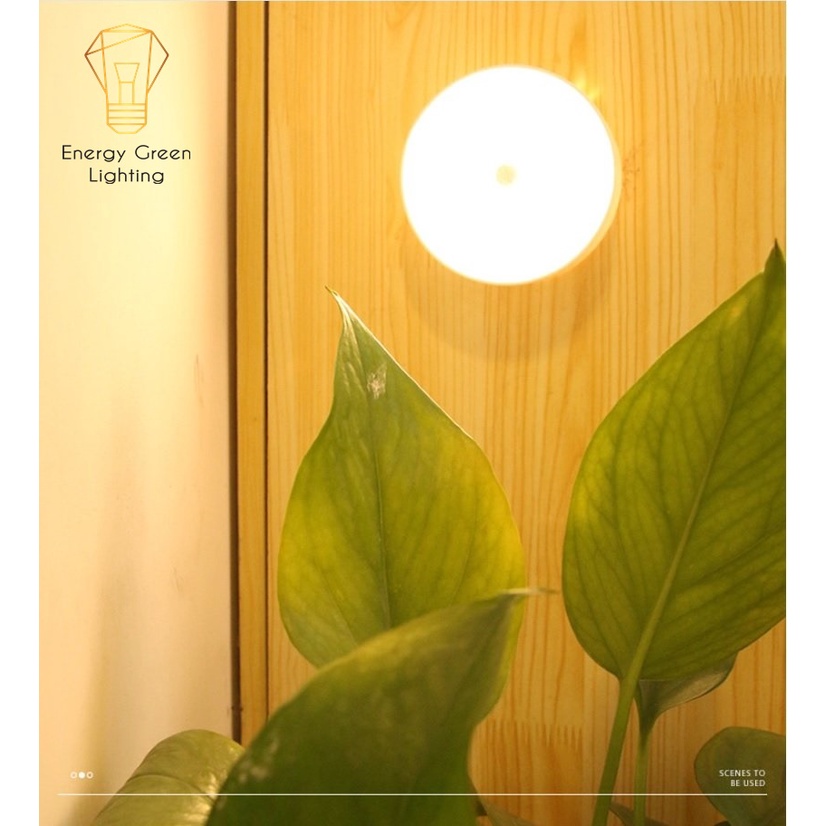 Ảnh Đèn LED Cảm Biến Chuyển Động Energy Green Lighting Hình Tròn G11 - Dán Tường , Dán Tủ Quần Áo 2