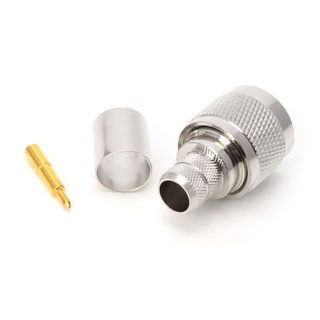 BS * 1 Bộ N Loại Crimp Plug RF Connector Bộ Chuyển Đổi Đồng Trục Cho LMR400 RG8 Ca