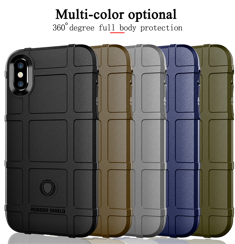Dành cho iPhone X XR XS Max Full Cover Hybrid Rugged Shield Vỏ giáp chống sốc