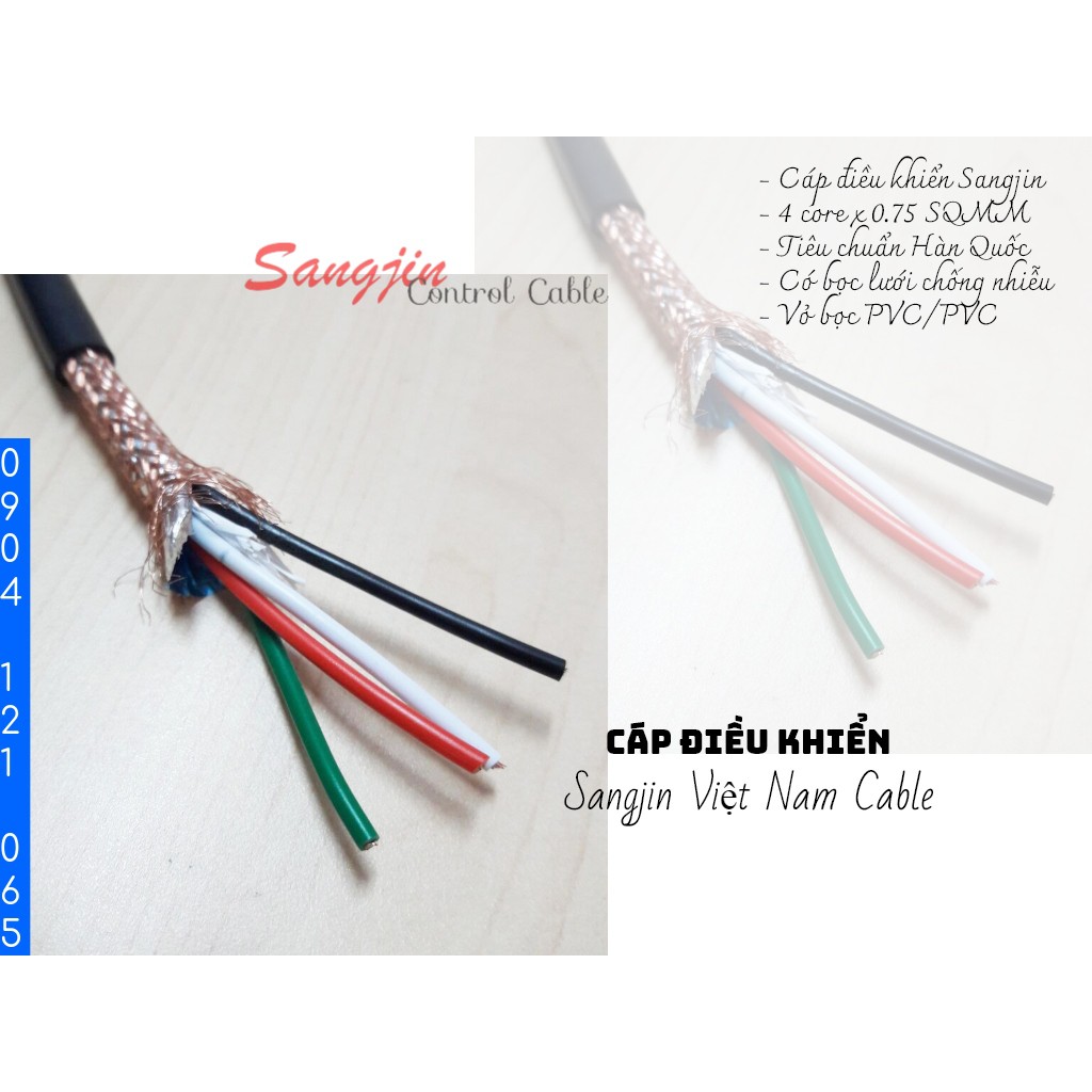 Control Cable Sangjin Shield 4 core x 0.75 SQMM Shopee Việt Nam