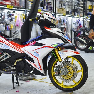 Tem trùm exciter 150 trắng đỏ mx fuel mẫu mới, độ team trùm decal xe máy ex dán đời 2015-2020