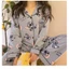 Bộ Đồ Ngủ Tay Dài In Hình Stitch Hoạt Hình Dễ Thương Ngọt Ngào Thời Trang Xuân Thu Mặc Ở Nhà