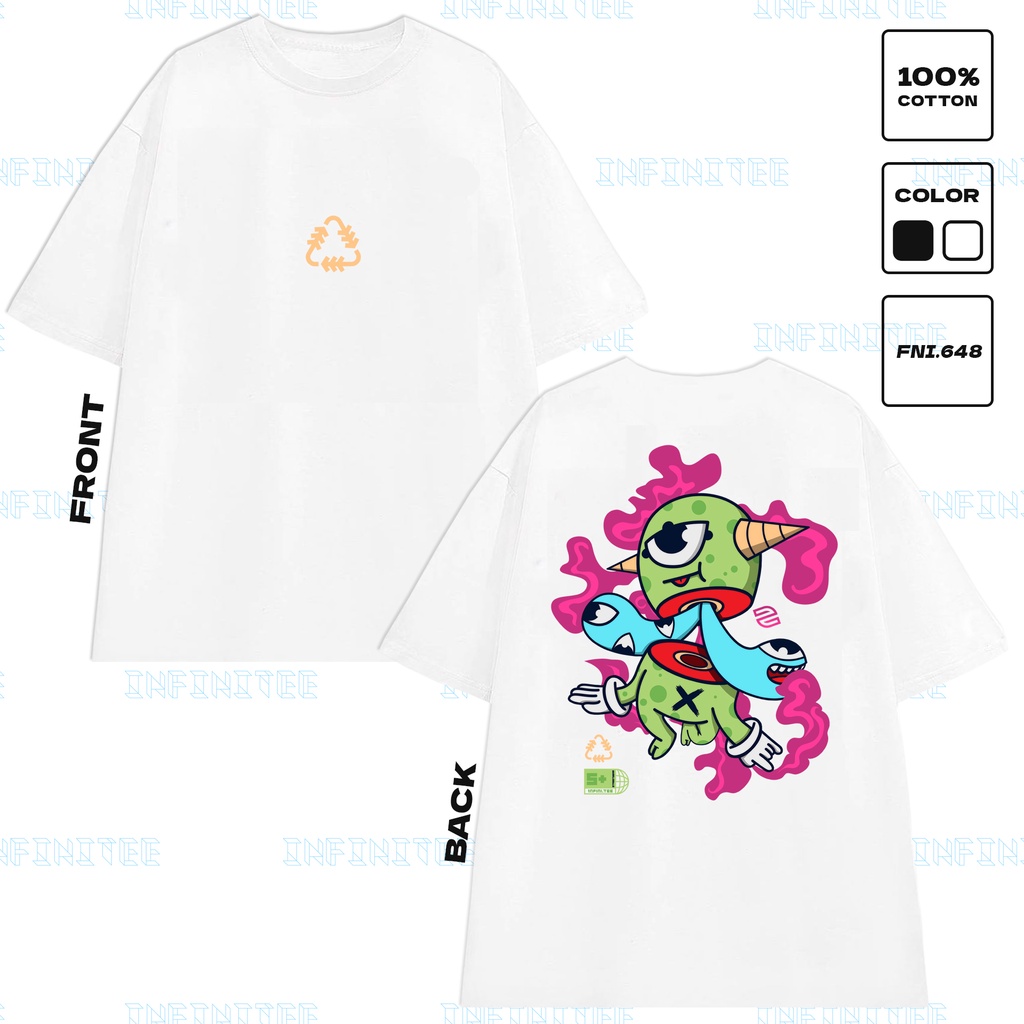 Áo thun INFINITEE Fni0648, Thun 100% Cotton - form rộng Unisex.