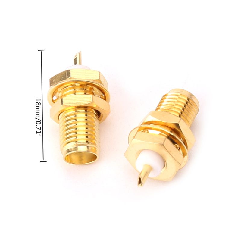 Redbaiaa1 10 Chiếc SMA-KY RF Kết Nối SMA Nữ Hạt Vách Ngăn Tay Cầm Sàn Kẹp Hàn Cốc