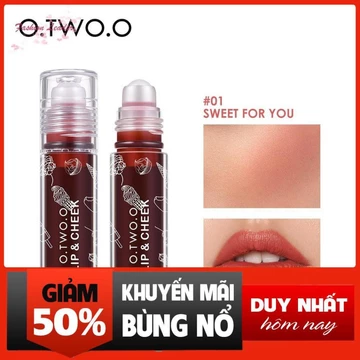 Son Môi Dạng Dầu O.TWO.O Yj005 30g Đầu Lăn Lâu Trôi Dưỡng Ẩm Chống Nước 4 Màu Tùy Chọn Có Thể Làm Phấn Má xịn