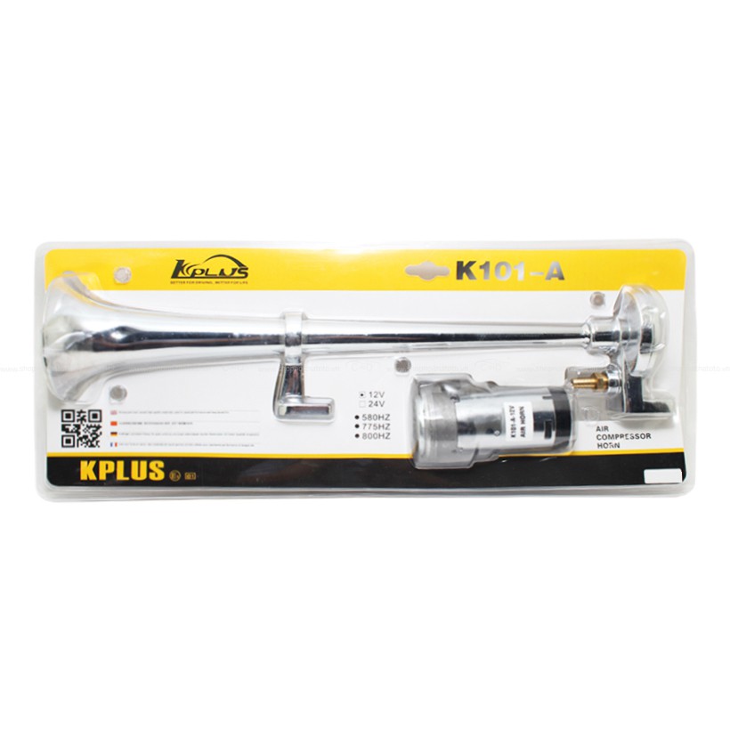 Kèn Hơi Xi 1 Loa KPLUS K101-A 24V (Rơ Le Và Mô Tơ)